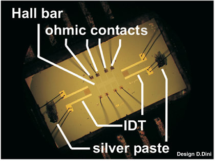 Sample design for surface acoustic waves measurements.