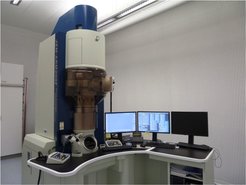 The image-aberration-corrected JEOL ARM200F incorporates the latest developments in TEM to give excellent spatial resolution in HRTEM imaging. It has a cold field-emission gun, with a range of available accelerating voltages (30 kV, 60 kV, 80 kV and 200 kV). It has state-of-the art EELS and EDX systems for advanced chemical analysis. The system includes HAADF, ABF, and BF detectors, and can accommodate sample holders for in-situ heating and cooling as well as for electron tomography.