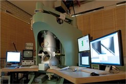 The Zeiss Sub-Electron-volt Sub-Angstrom Microscope (SESAM) is a unique TEM, with a monochromator and an in-column MANDOLINE energy filter. The microscope column is suspended from an ultra-stable support frame to provide excellent isolation. The SESAM was developed to provide the best performance in analytical electron microscopy combined with very high spatial resolution.