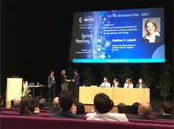 Awards ceremony at the 2017 Spring Meeting of the European Materials Research Society (E-MRS).