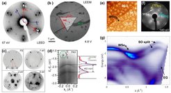 (a)-(d) WS2 on graphene on SiC(0001); (e)-(g) WSe2 on graphene on SiC(0001)