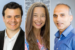 Honoured for their research: Pablo Jarillo-Herrero (left) receives the Max Planck-Humboldt Research Award 2021; Anastassia Alexandrova and Sumit Gulwani are honoured with the 2021 Max Planck-Humboldt Medal.