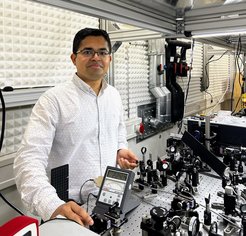 Manish in the lab