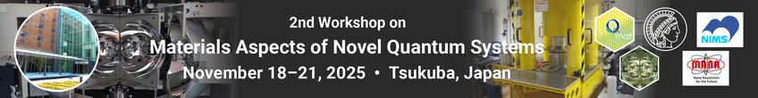 Speakers Header picture of this workshop. On right side are the group and institution logos. On the left side are the picture of a building and in background a crystal growth setup.